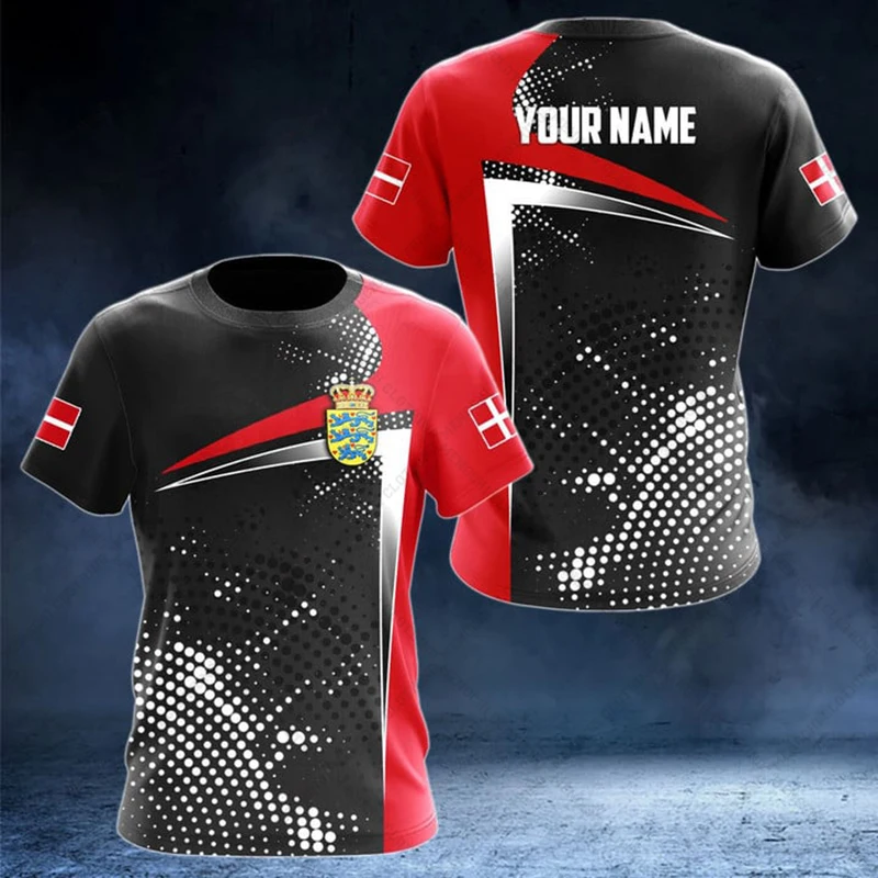 

Customized Denmark Emblem Graphic T-shirts Summer Loose Fashion Jersey Men and Women Daily Casual Streetwear Short Sleeve Tops