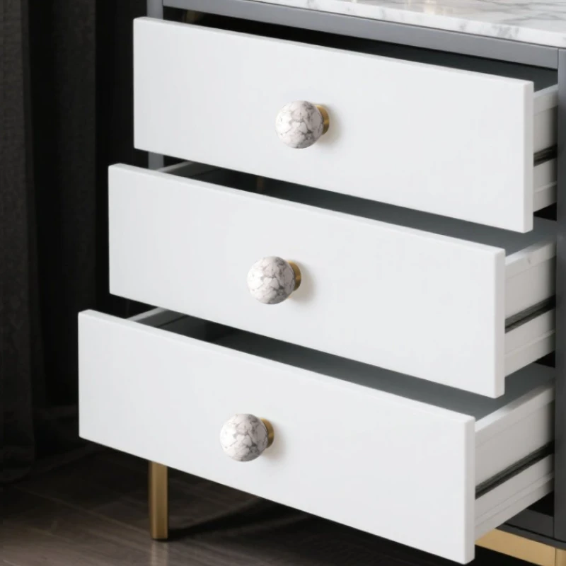 Natural Crystal Furniture Handle Gold Base Kitchen Cabinet Knobs Wardrobe Cupboard Drawer Pull Handles Home Decor