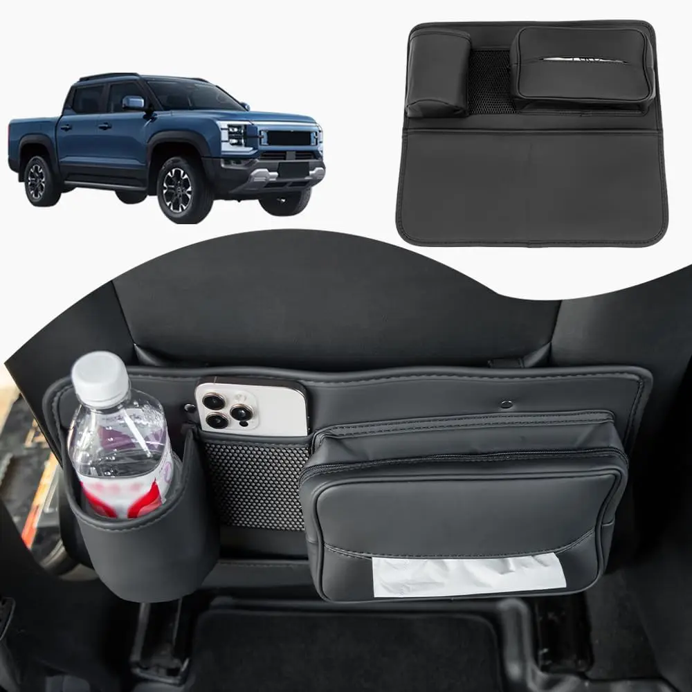 BYD SHARK seat backrest storage bag - Multi-functional seat kick cushion, pickup truck seat leather protective cushion