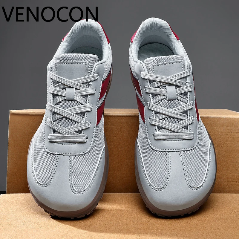 VENOCON Barefoot Friendly Extra Wide Fit Toe Box Nose Retro Minimalist Fabric Breathable Upper Mens Shoes Sneakers Man Woman
