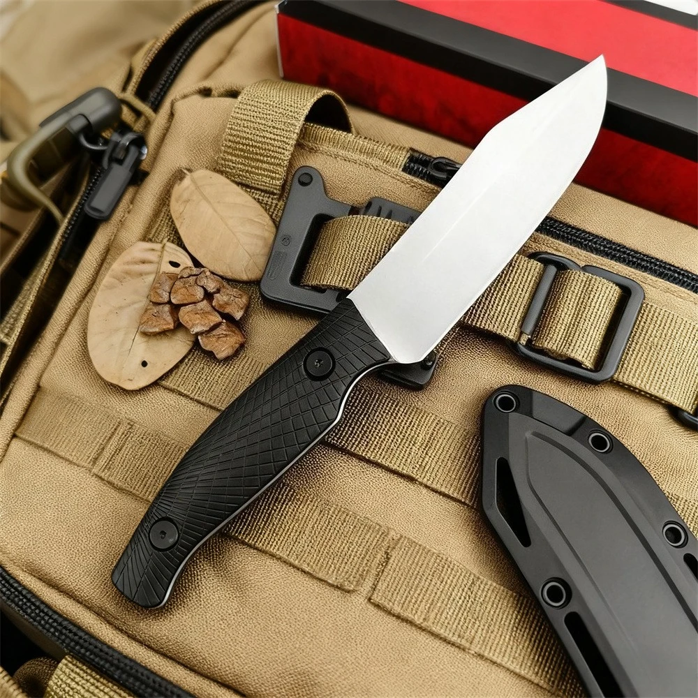 

KS 1083 Camp 5-карманный нож EDC с фиксированным лезвием D2, стальное лезвие, нейлоновая ручка из волокна, уличный охотничий походный нож с ножнами и ножнами