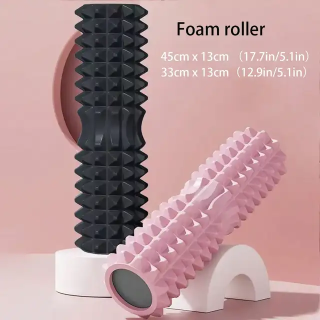 Crescent Solidna oś piankowa 45*13cm słupek do jogi idealny do fitnessu, jogi, pilatesu i rozluźniania mięśni