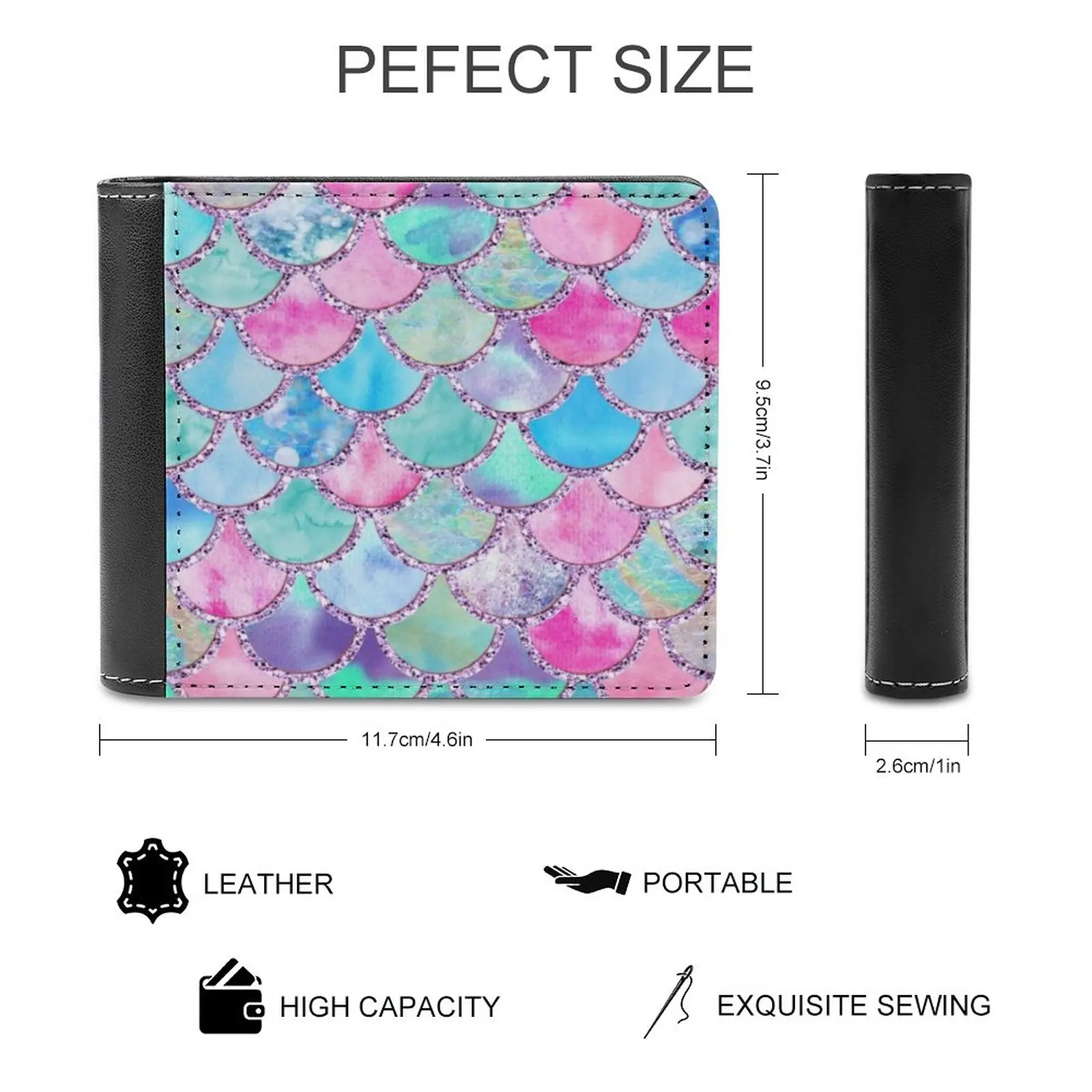 The Silent Garden Leather wallet men's wallet purse money clips Girl Woman Swallow Bird Roses Garden Magic Fantasy Dream