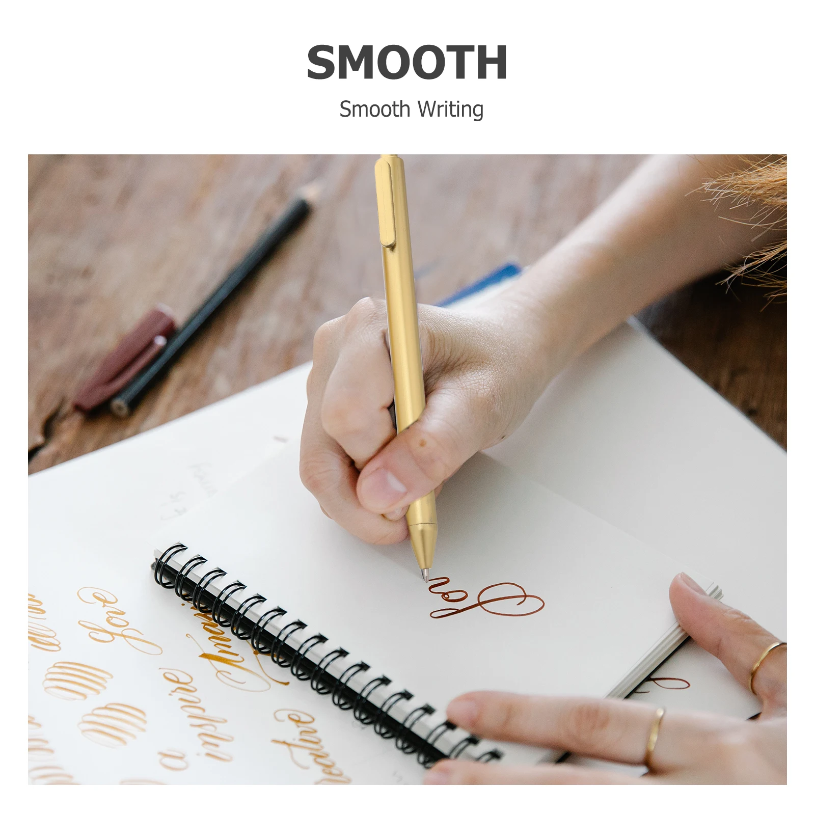 30 قطعة قلم حبر جاف ذهبي مع أداة كتابة احترافية الأعمال الربيعية قلم هدية للموظفين ملاحظات مريح #3