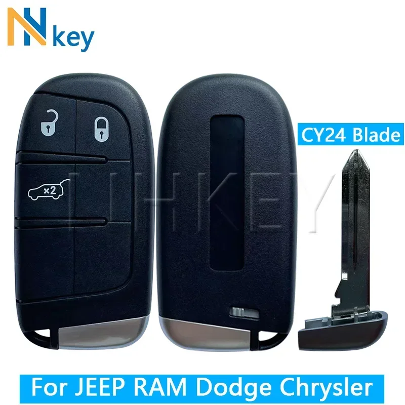 NH KEY For Jeep Grand Cherokee Dodge Ram 1500 Journey Charger Dart Challenger Durango Chrysler 300 Remote Key Shell 3Buttons