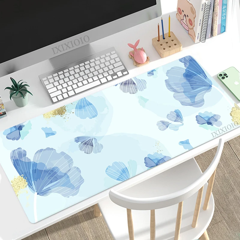 Minimalist Art Abstract Flower Mouse Pad Gamer XL Large Home Mousepad XXL MousePads Office Non-Slip Desktop Mouse Pad Table Mat