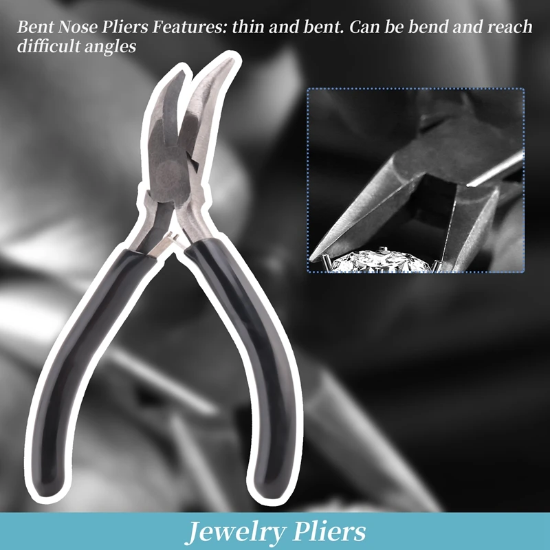 

Набор из 4 щипцов для изготовления украшений, инструменты для работы с проволокой, набор для создания сережек и рукоделия