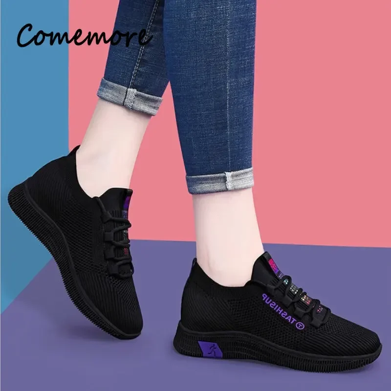 Comemore Women\'s Casual Sports Shoes Outdoor Tennis Shoe Lightweight Non-slip Breathable Sneakers Trainers Zapatillas De Mujer