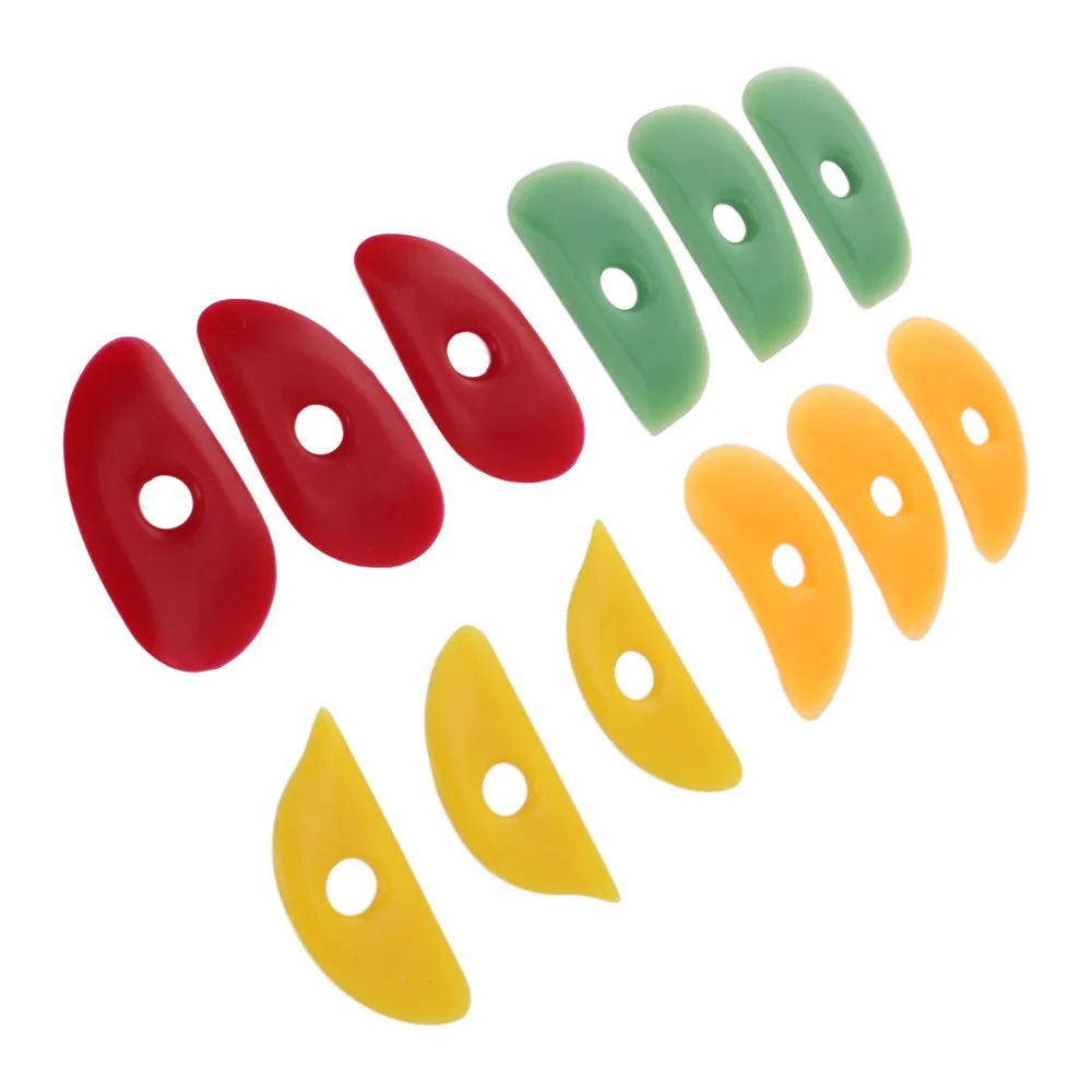 Picture 5: 12Pcs Smoothing Tool Silicone Pottery Scraper Flexible Smooth Clay Tool Reusable Durable Silicone Scraper Pottery
