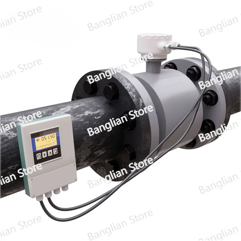 220V Rs485 4-20mA Output Digital  Electromagnetic Flow Meter Price Water Medidor