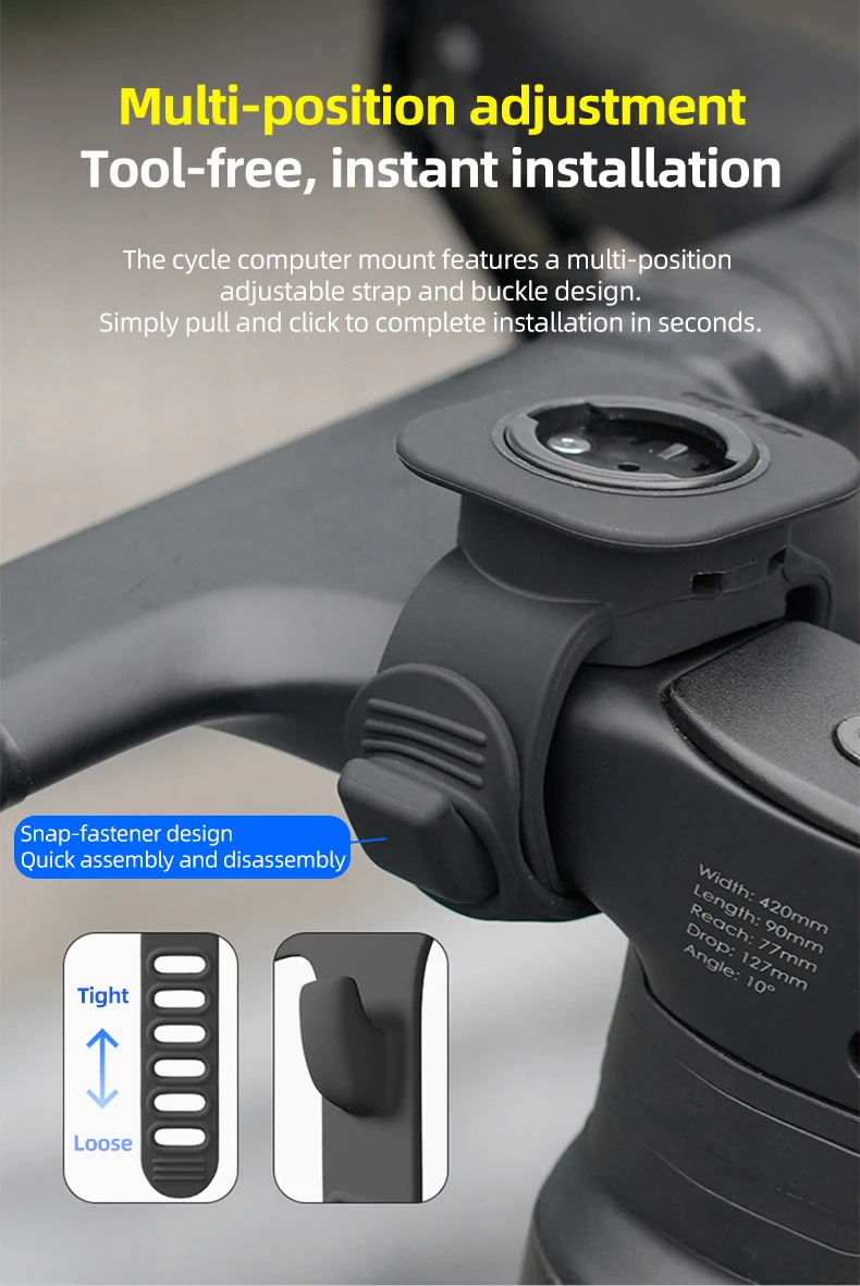 GUB P13 Handy-Fahrradhalterung, sichere Silikon-Halterung für Computer und Smartphone, kompatibel mit Garmin, Bryton, Wahoo – Detail 22