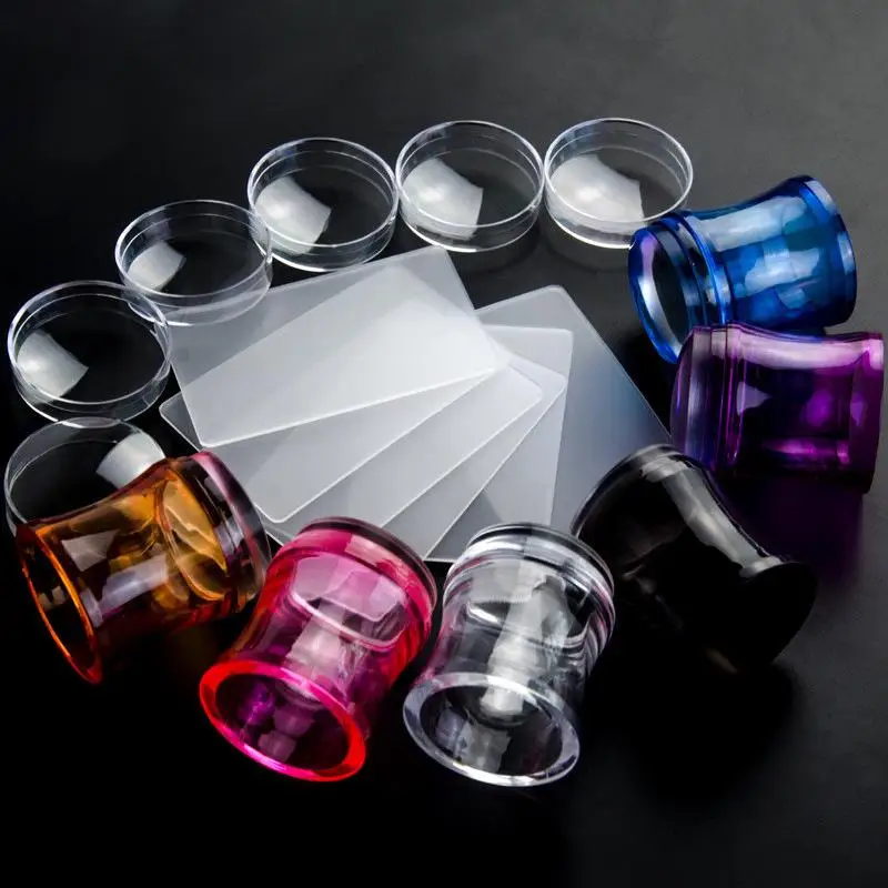 Nail Art Stamper Clear Jelly Silicone Head Manicure Scraper Nail Stamp Scraper Stamping Polish Print DIY Manicure Tool - view 4