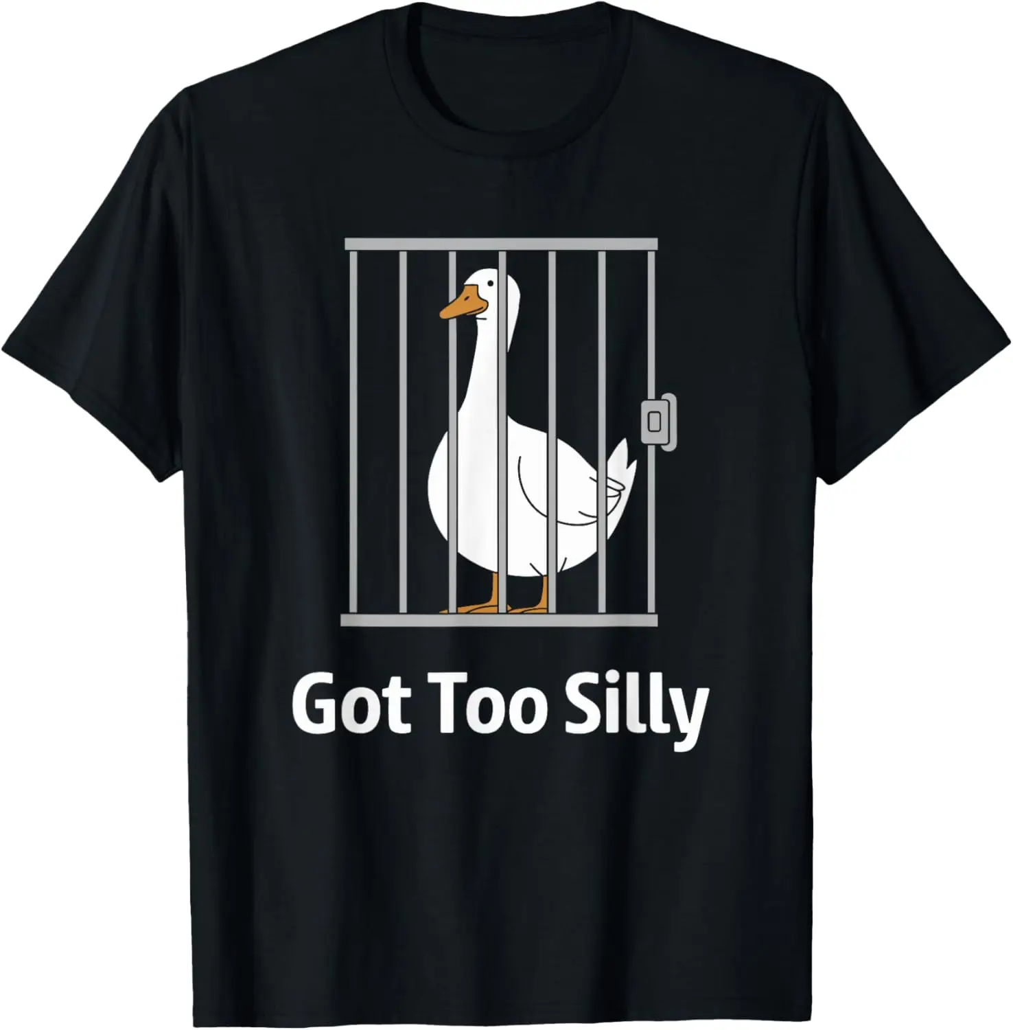 Got Too Silly Funny Goose Pun Humor Shirt For Animal Lovers T-Shirt 100% Cotton Trendy Y2K Short-Sleeve Tee-Soft, Quick-Drying,