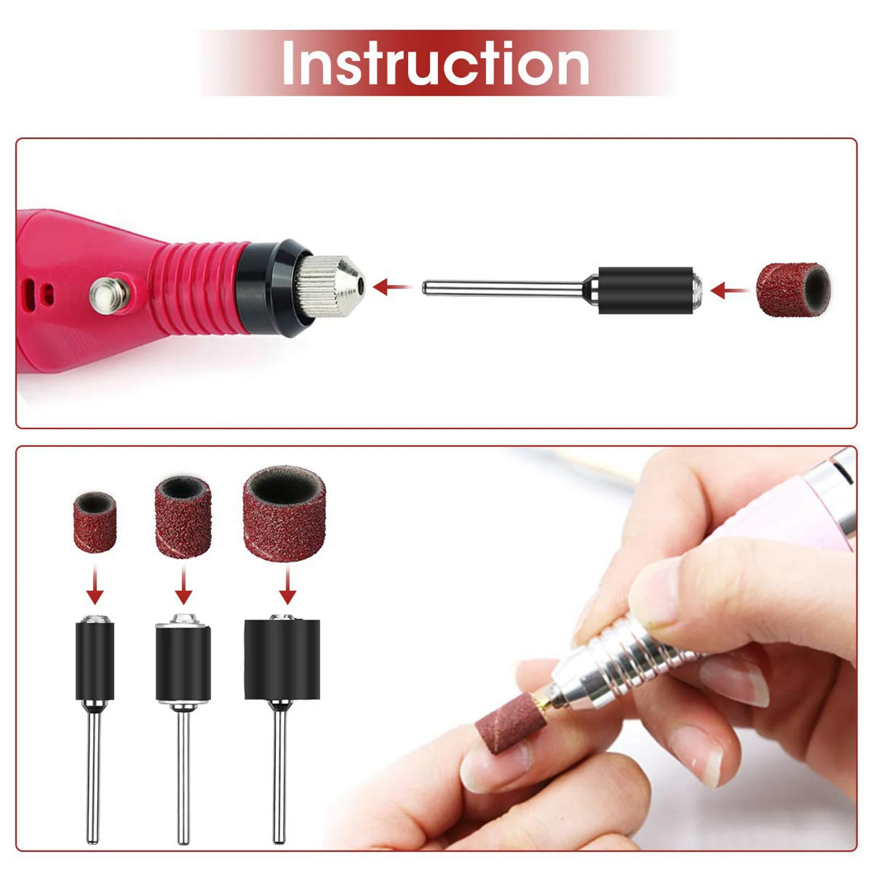 

HRBAJ-614 Набор барабанных шлифовальных машин Набор шлифовальных барабанов 600 шт. Втулки шлифовальной ленты (80/120/240) + 12 шт. Барабанные оправки