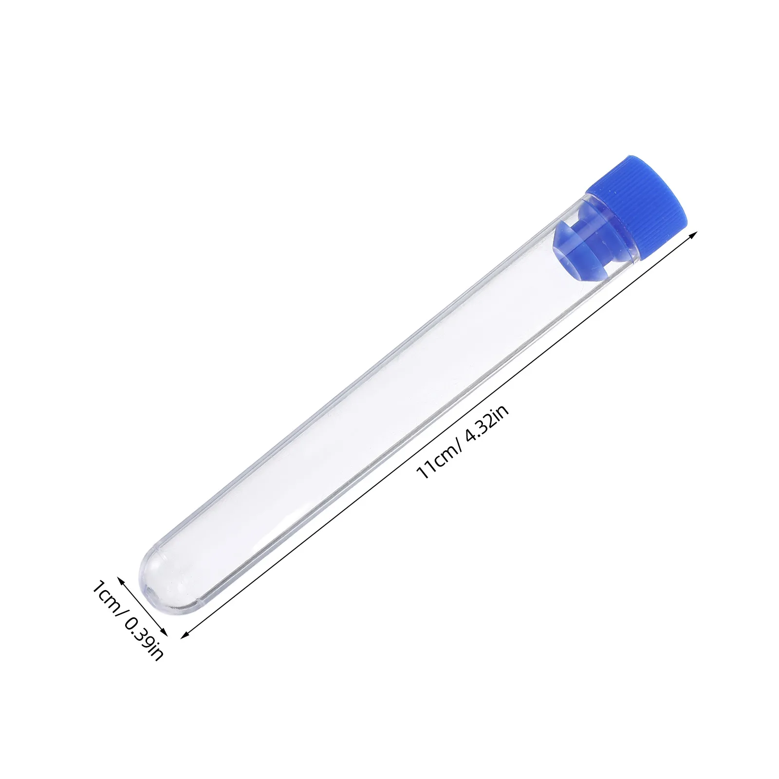 100 Pcs Sampling Tube Plastic Sample Test Tubes Storage with Caps Clear Replacements Empty