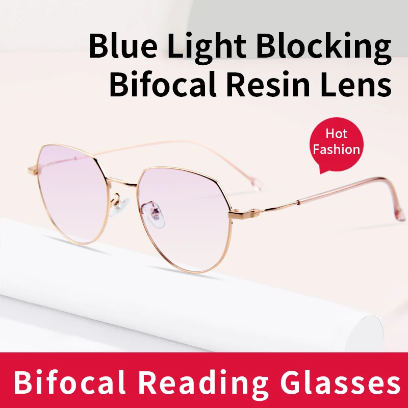 Bifocal Reading Glasses with Blue Light Blocking Lenses, Stylish Readers for Women Hard & Multi-coated Lens