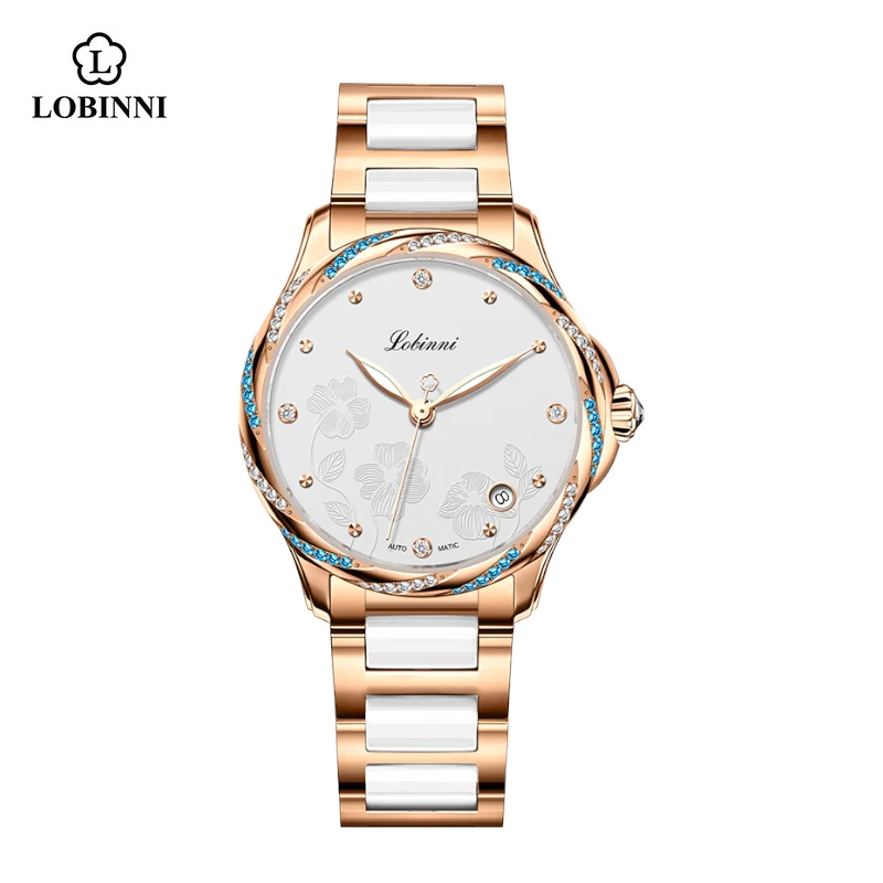 LOBINNI Original Women Luxury Automatic Movement MIYOTA 821A Self-winding Waterproof Date Mechanical Watches Ladies