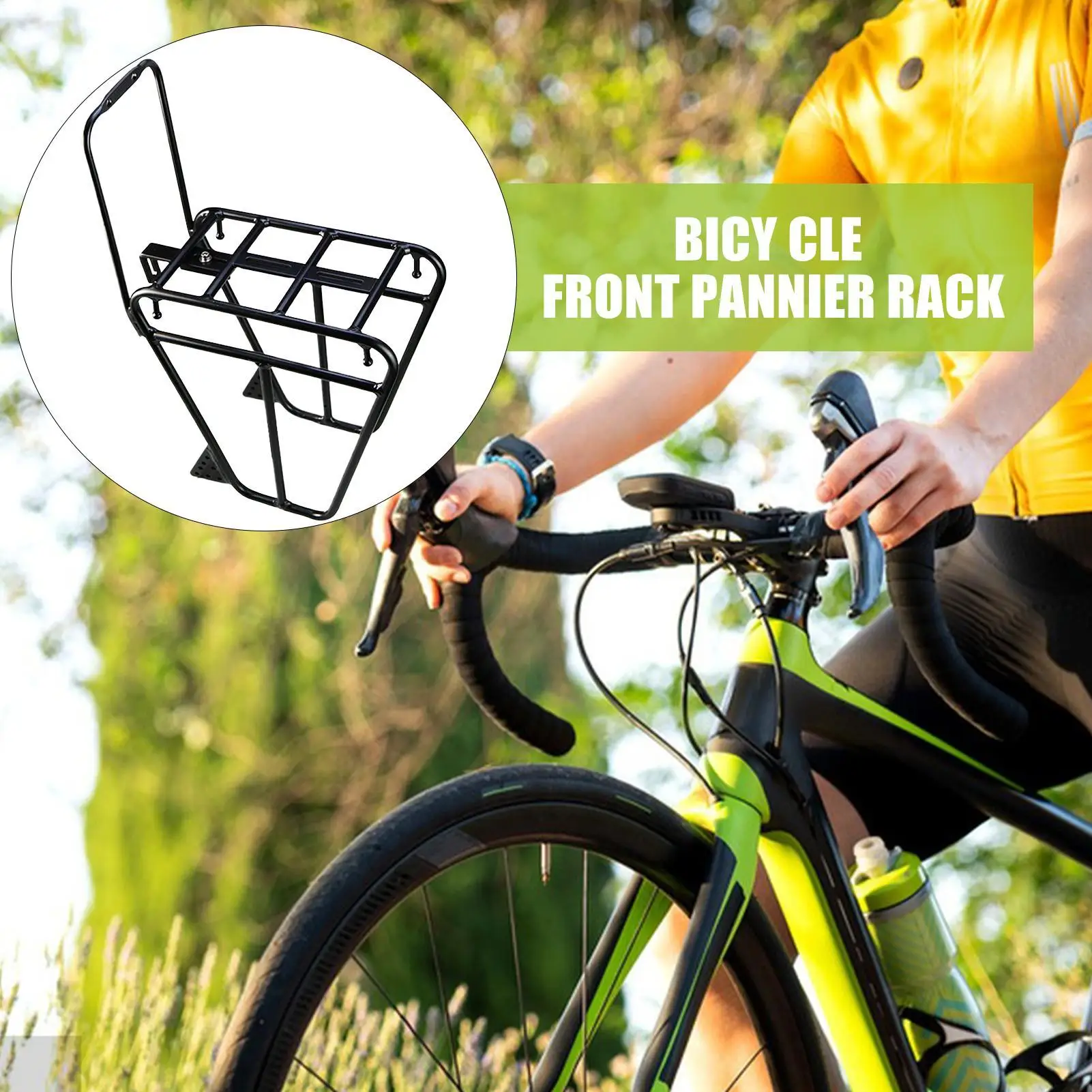 

Front Rack Bicycles Aluminum Alloy Bike Front Basket Cycling Supplies For Luggage Fitness Fishing Backpacking Camping Outdoor