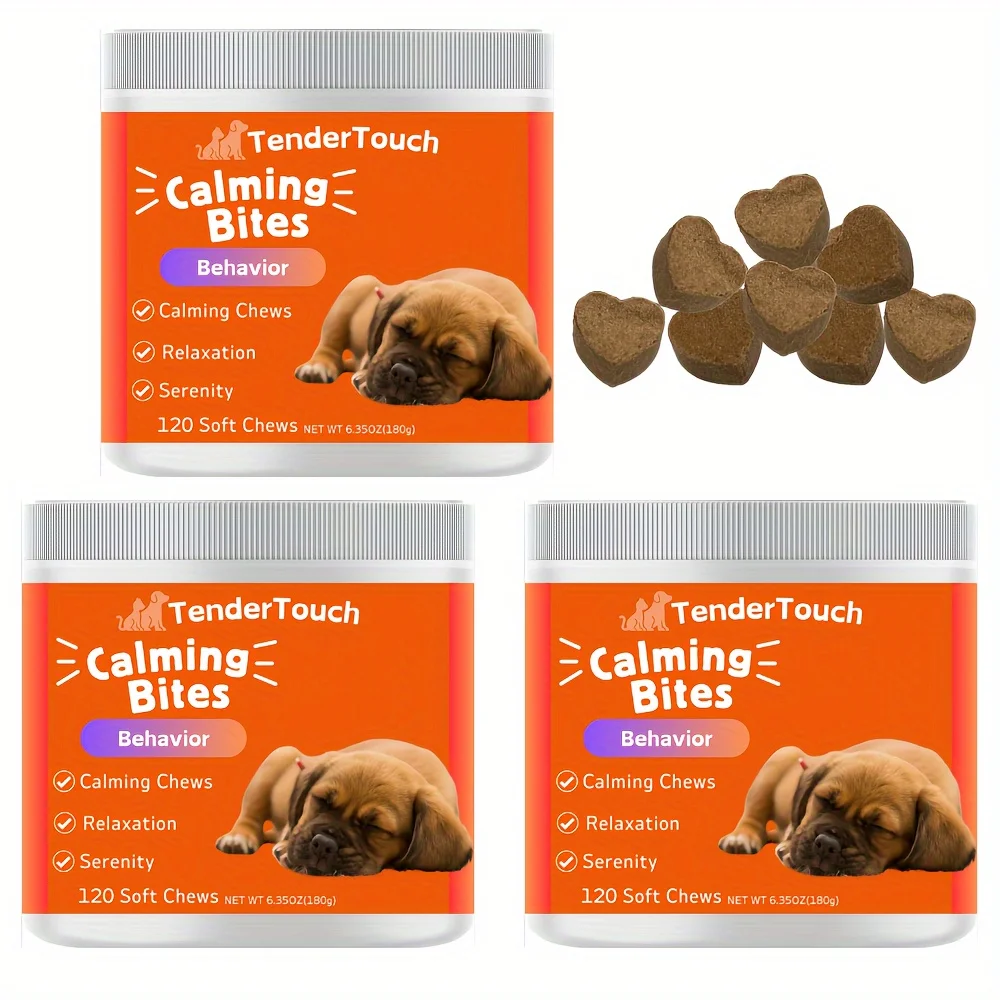 

360 Chews - 3 Pack(3 x 180g/6.35oz) 540g/19.1oz - TenderTouch Calming for Dogs - Help Natural Dog Anxiety for Everyday Stress