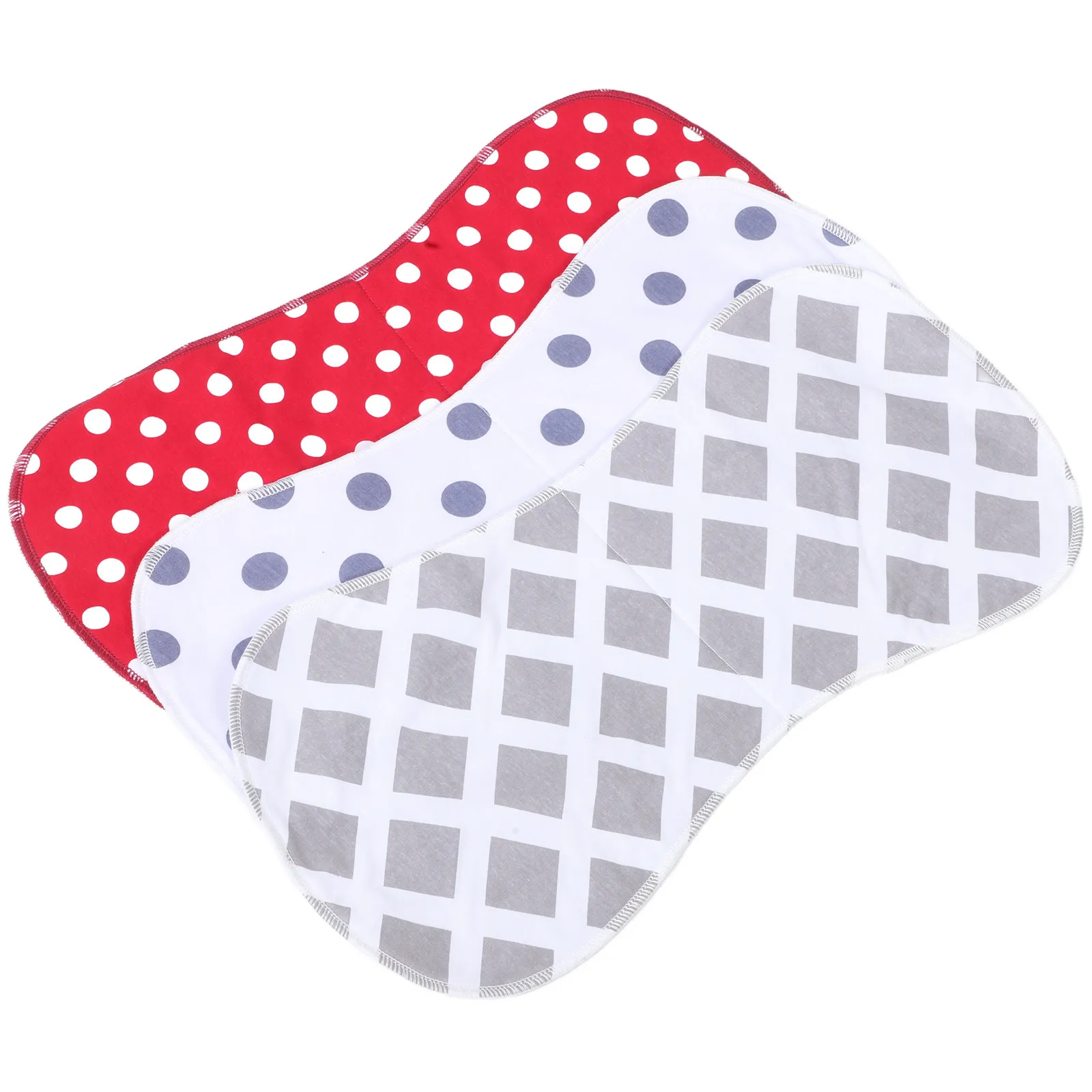 

3Pcs Baby Burp Cloths Quick Dry Cotton Infant Burping Towel Portable Saliva Bib for Newborn Stroller Use Travel Friendly