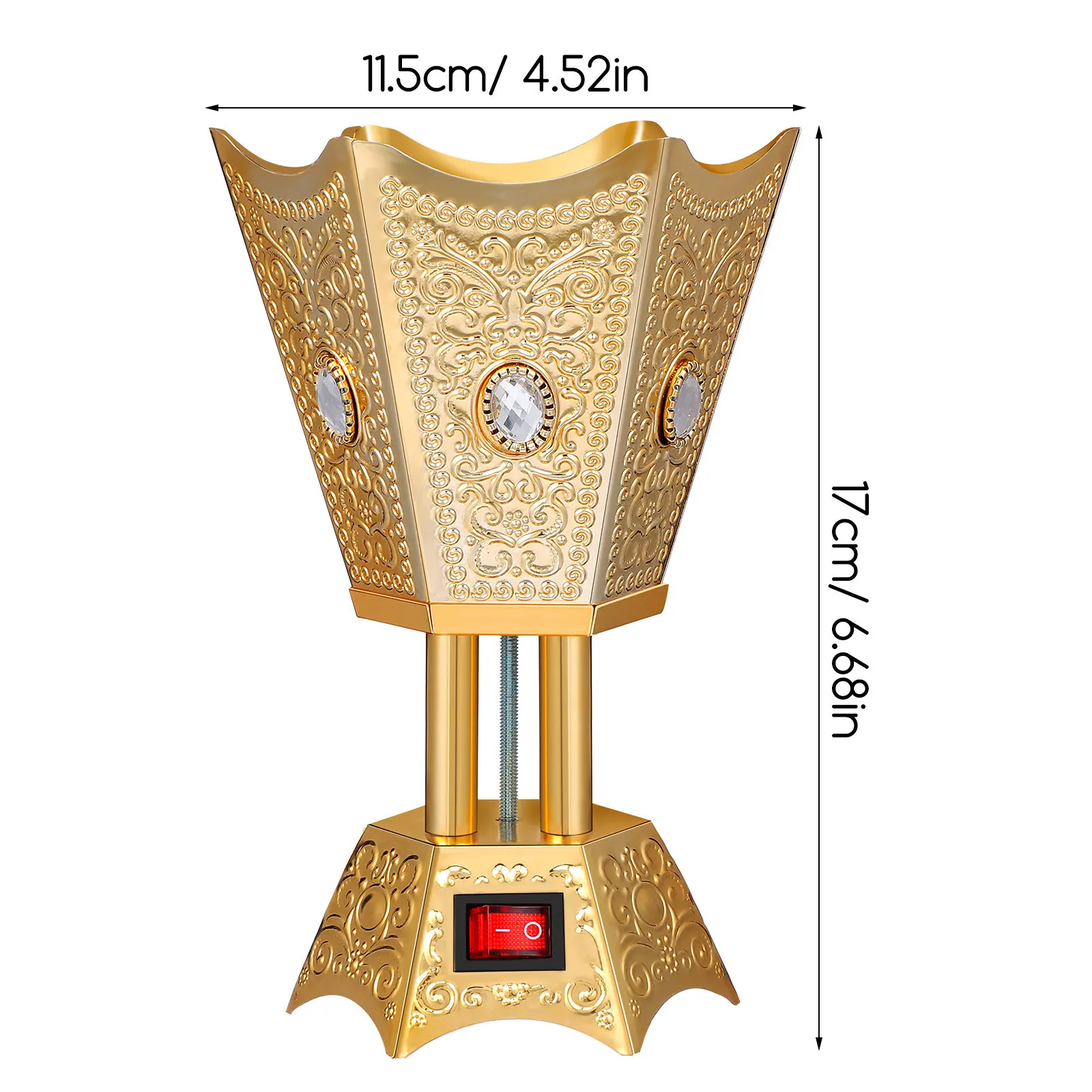 Electric Incense Burner Desktop Plug-in Metal Incense Stove Vintage Style Reusable Aroma Burner Home Decor Censer Holder