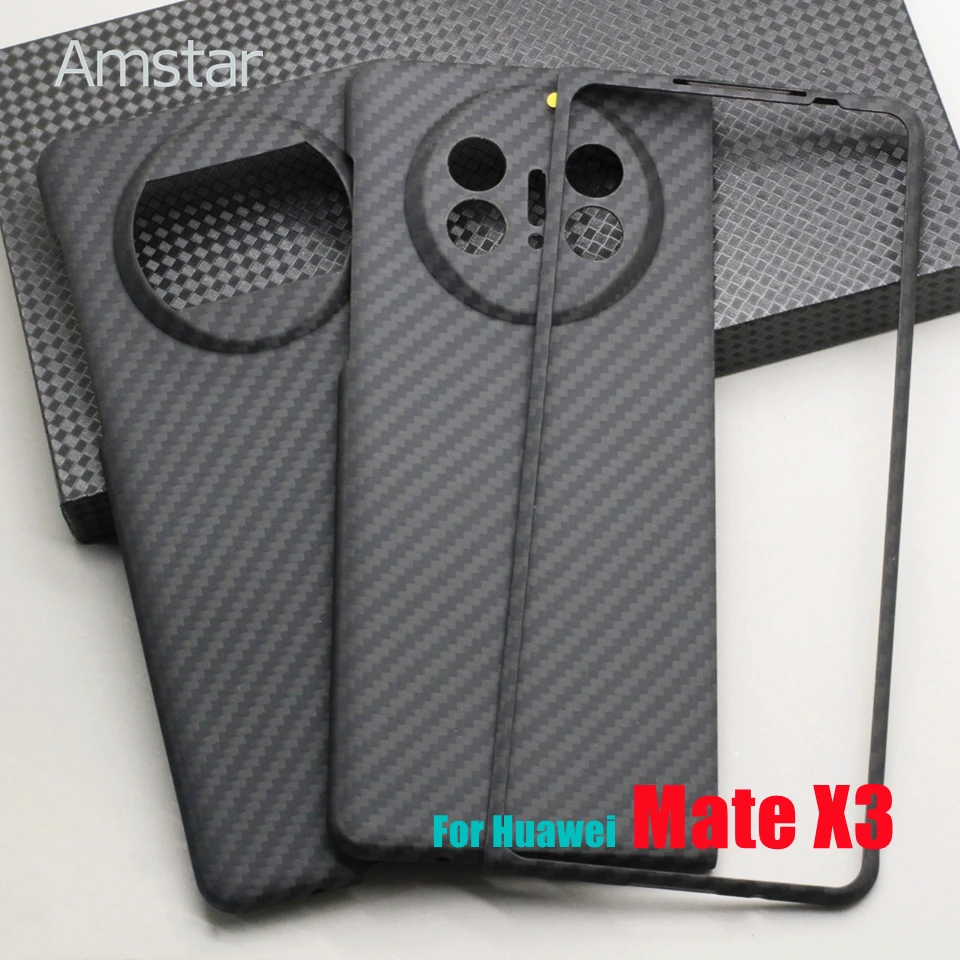 

Amstar Carbon Fiber Phone Case for Huawei Mate X3 Fold Cases Premium Aramid Fiber Ultra-thin Anti-fingerprint Mate X3 Fold Cover