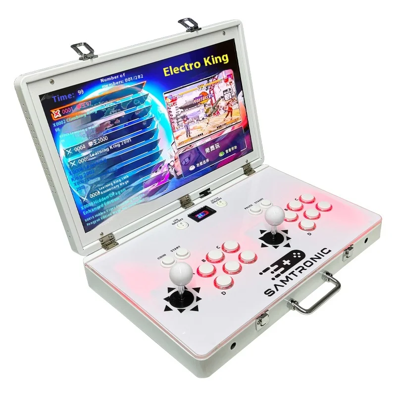 

Pandora 2025 New 21-Inch Screen Arcade Machine Two-Person Desktop All-In-One Joystick Portable Home Game Console 1-Year English