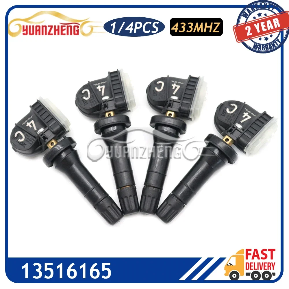 Car TPMS Tire Pressure Monitoring System Sensor 13516165 For GMC Buick Cadillac GM Chevrolet Silverado 433Mhz 13598773