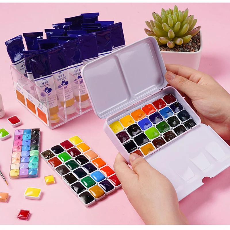 Mini ensemble portable 12 couleurs Paul Rubens, pigment d'interconnexion imbibé, document Skin, document Candy, document de base avec étui en fer de 0.3ml