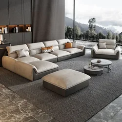 Italian Modern Minimalist Sofa Set U-Shaped Latex Sectional Sofa for Small Spaces Corner Couch Sofa Set Living Room Furniture