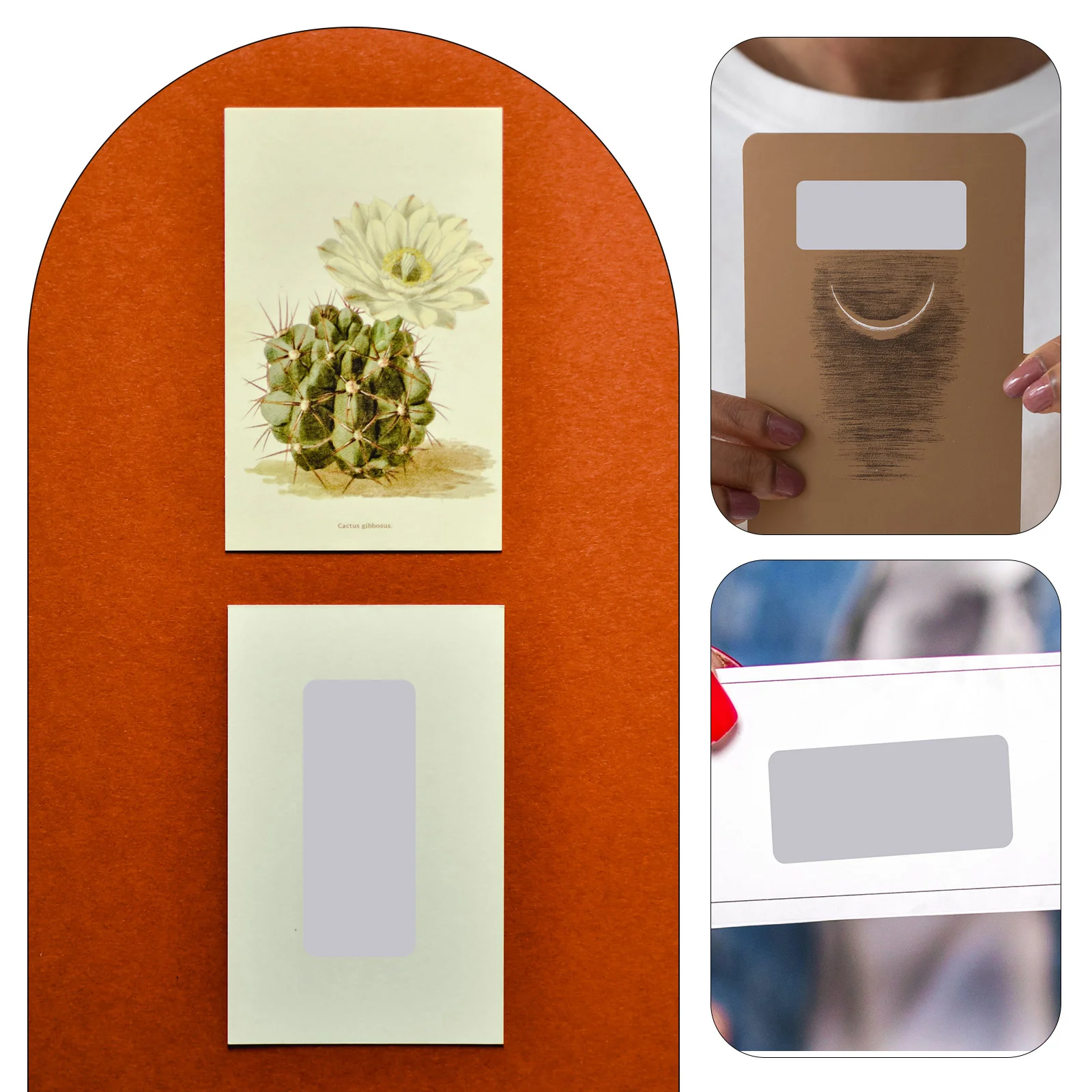 50 Pcs Greeting Card Bright Silver Scratch Stickers Paper DIY off Cards Tickets