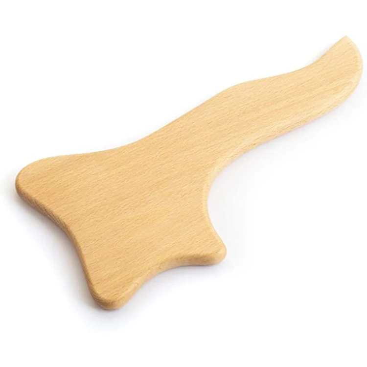 Fishtail Axe Wooden Scraping Board for Face Shaving Back Beauty Rolling Plate Muscle Pulling Rod Beauty Stick Massager