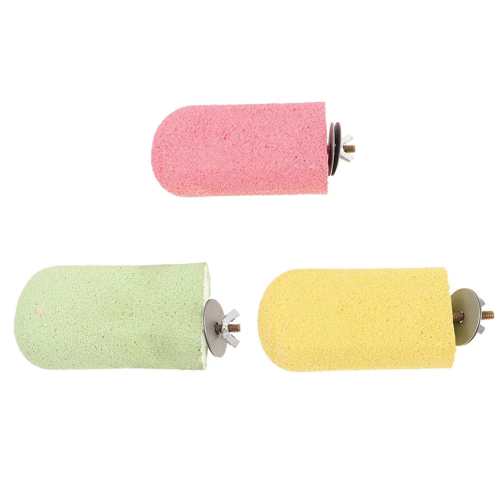 

3Pcs Parrot Perch Flat Platform Grinding Stone Stand Pole Bird Cage Accessories for Parakeets Cockatiels Large Small