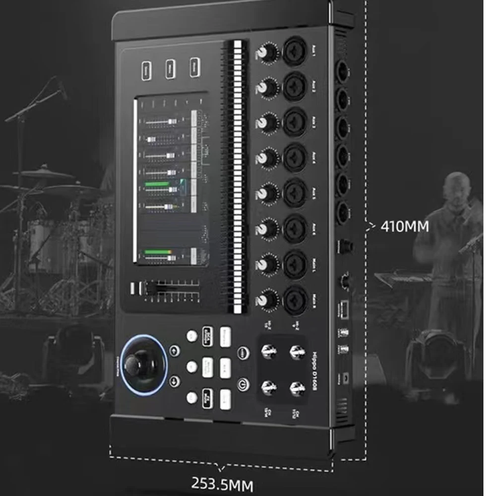 Imagem -06 - Leicozic Tomix8 Console Digital Profissional 16 Canais Mesa de Mistura Consola de Áudio Dsp Mixer Vitórias Ios App Android vs Touch-mix8