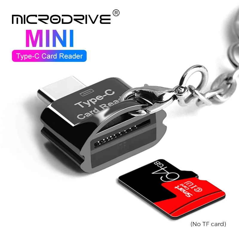 Usb C flash drive adapter / Micro mini SD memory card reader with type C / Type-C Card Reader for Mini SD / TF Card