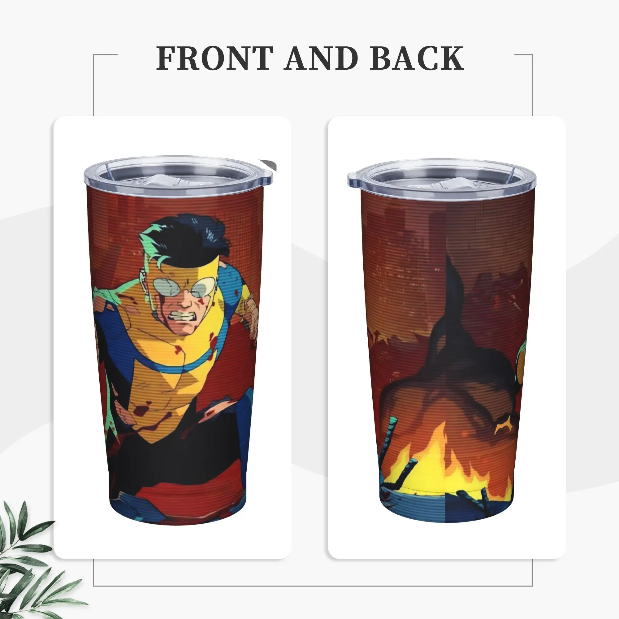 Anime Invincibles Tumbler  Cold and Hot Keep Heat Stainless Steel Coffee Mug Graphic Mugs Cup