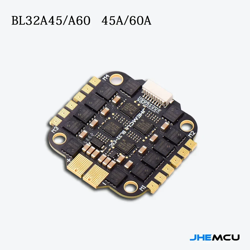 JHEMCU F745 비행 컨트롤러 스택 GF30F745-MPU 비행 컨트롤러, BLHELI_32 45A 60A, 4 인 1 ESC 3-6S 30X30mm RC FPV 드론용