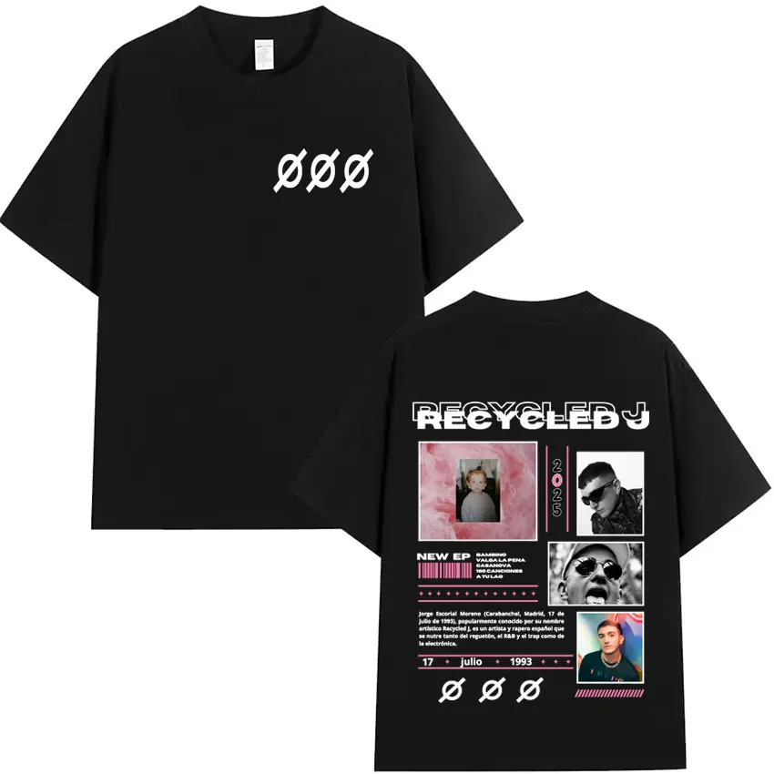 

Rapper RECYCLED J 2025 Tour Graphic Tshirt Men Women Harajuku Hip Hop T-Shirt Casual Streetwear 100% Cotton Short Sleeve T Shirt