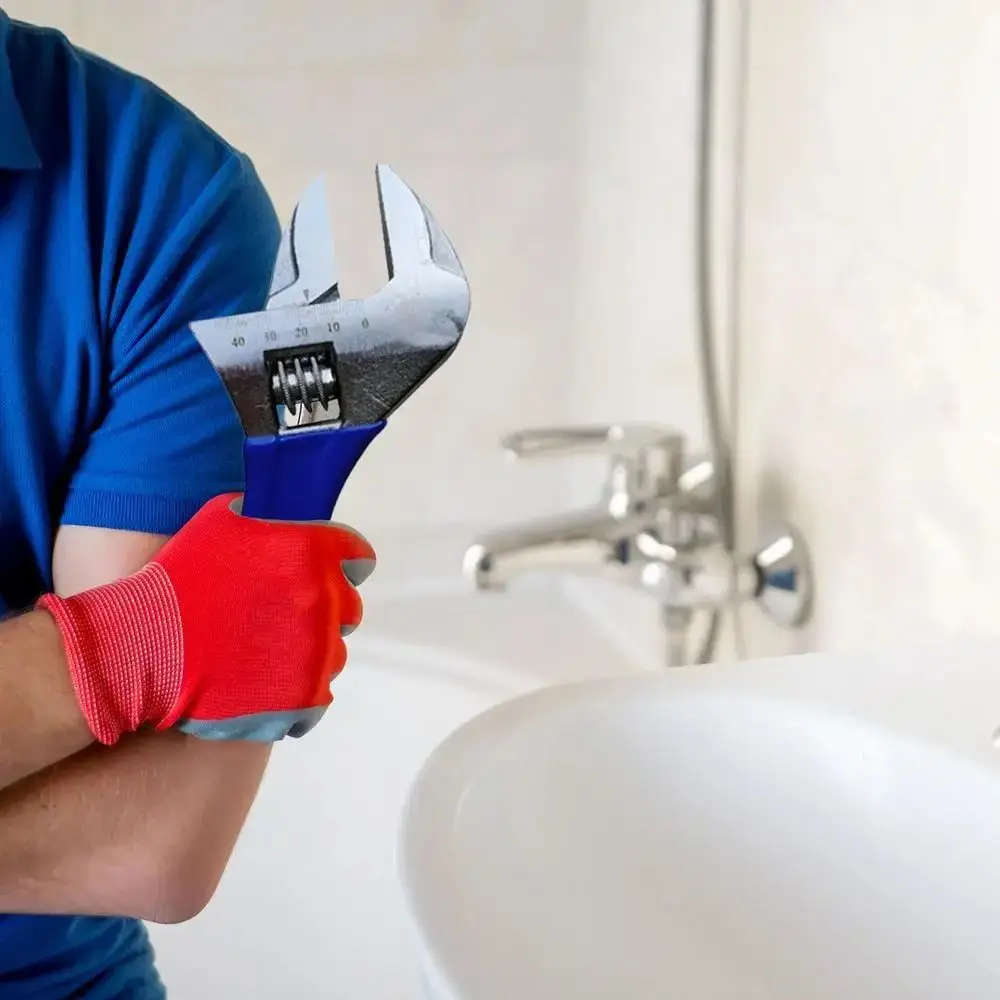 

Ergonomic Design Adjustable Wrench Large Opening Extra Wide Jaw Bathroom Wrench 6inch Lightweight Large Opening Wrench