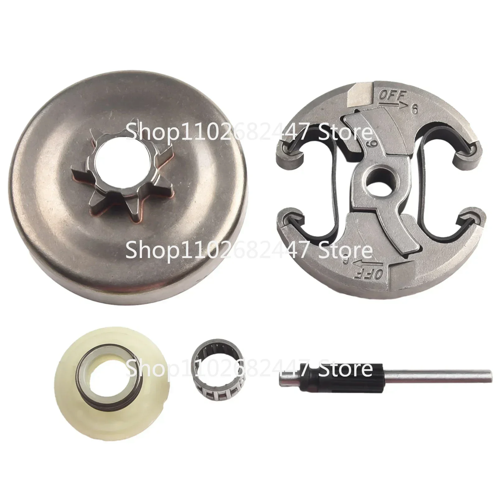 For 340 345 350 445 Clutch Drum Clutch Kit Chainsaw Clutch Set Sprocket Drum Needle Bearing Oil Pump Worm Gear