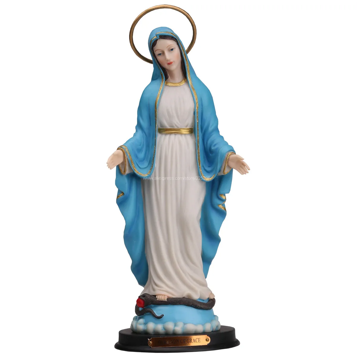 

Our Lady of Grace Statue Virgin Mary Sculpture Holy Figurine for Church Ornament Home Decoration 32cm 12.6inch NEW