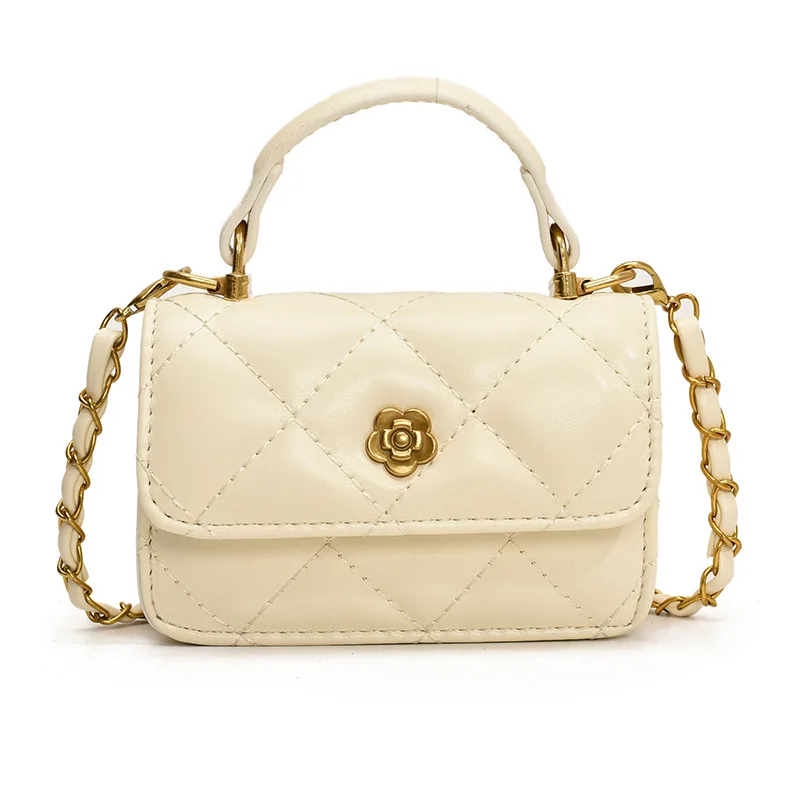 

New Matte Leather Contrasting Color Xiaoxiangfeng Children's Mini Accessories Earphones Lipstick Small Bag Women's Bag