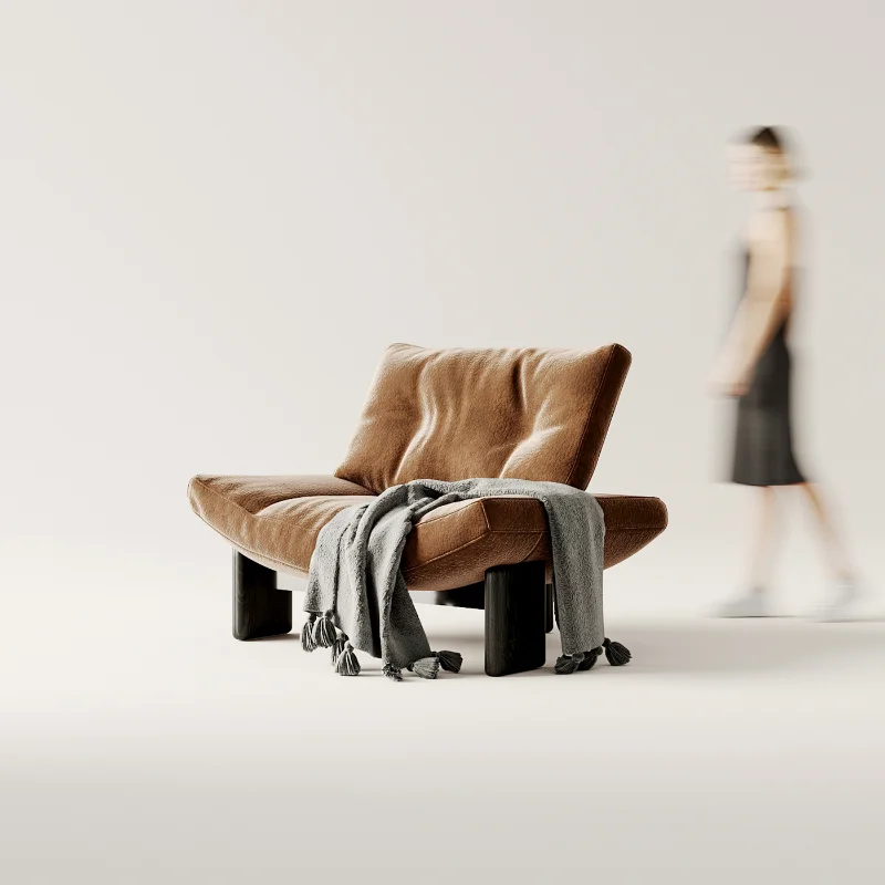 ماكياج الجلود كراسي غرفة المعيشة مريحة بار البراز Tumbonas كراسي غرفة المعيشة مضمد غرفة نوم Fauteuil شرفة الأثاث #5