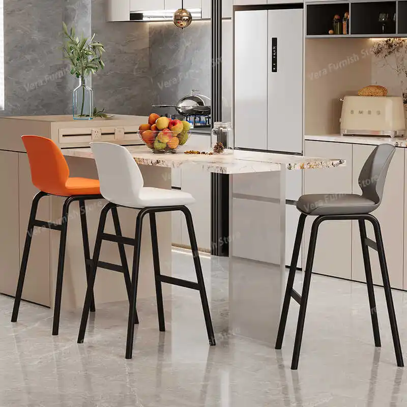 

Elegant Decorative Bar Chair Design Luxury Pad Ergonomic Counter Bar Chair Barstools Upholstered Taburetes De Bar Furniture