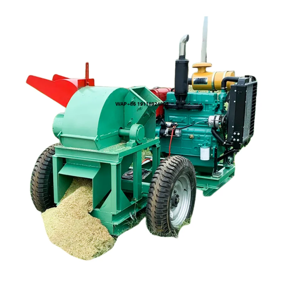 Wood Grinder Chipper Shredder Sawdust Powder Crusher Making Machine Wood Crusher Pulverizer Hammer Mill Machine  for Sale