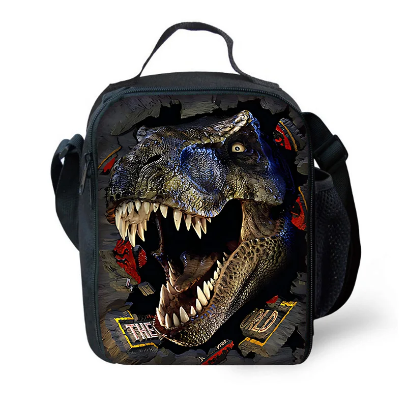 Jurassic Period Dinosaur Park Child Large Capacity Bag for Boy Girl Student Outdoor Picnic Resuable Thermal Cooler Lunch Box