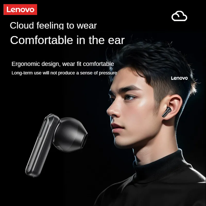 Lenovo-Bluetooth 5.4ワイヤレスヘッドセット,デュアルモードデコード,長距離,高音質,ea120