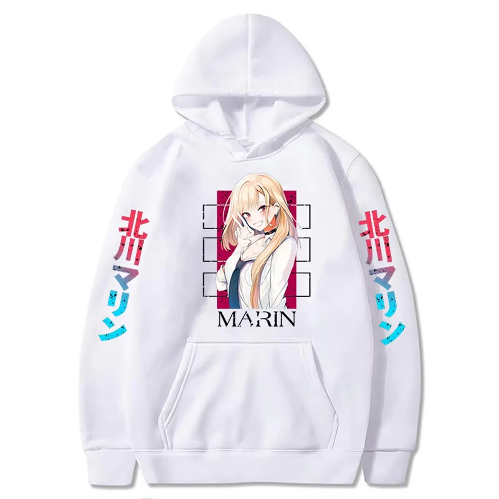 My Dress-Up Darling Anime Pullover Marin Kitagawa Cute Printed Hooded Men Women Trendy Hoodies Prevalent Streetwear Sweatshirt
