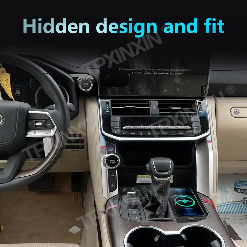 For Toyota Land Cruiser 2022 Quick QI Car Wireless Charger Fast Charging Intelligent Infrared Mobile Phone Dashboard
