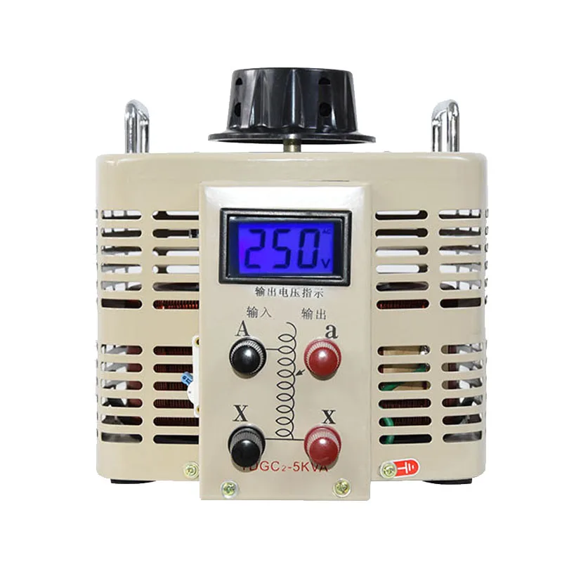 Voltage Regulator Input 220V Output 0-250V Digital Variable Transformer 5000W Single-Phase Digital Voltage Stabilizer TDGC2-5kva